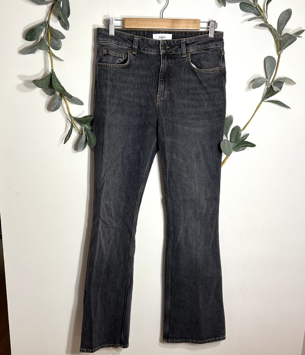 ba&sh Washed Black Bootcut Jeans